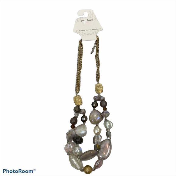 NWT Dress Barn Mixed Media‎ Necklace Silver & Gold - Picture 5 of 6